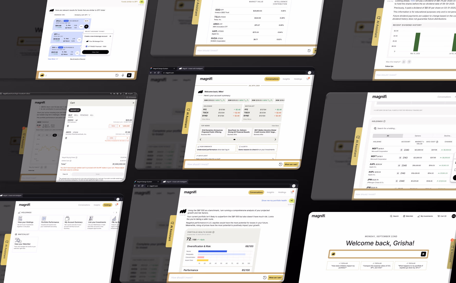 Magnifi role screens