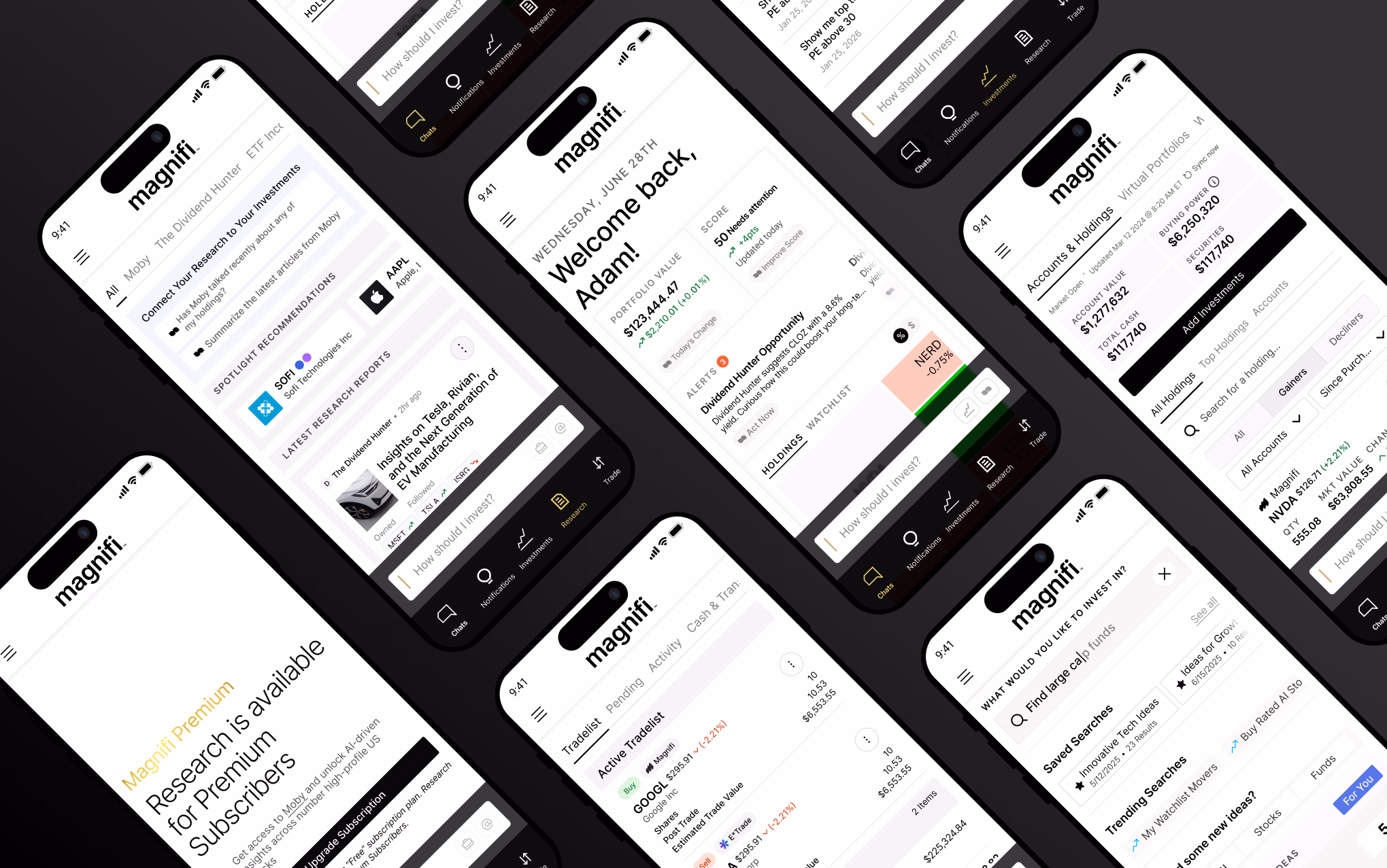 Magnifi product screen for reflections and learnings