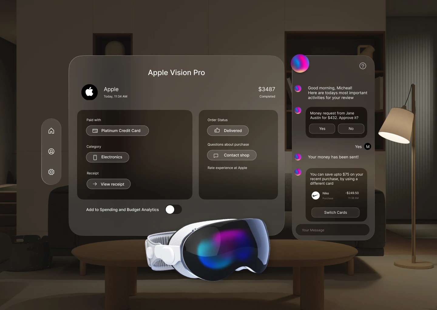 Orbit Apple Vision Pro purchase 3D view